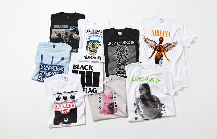 エイジング加工を施したAMERICAN RAG CIE「BAND T-SHIRT COLLECTION」 (アメリカンラグシー)