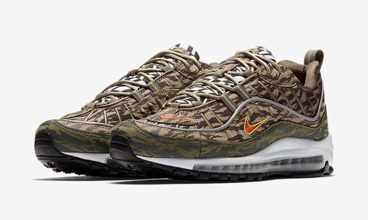 【オフィシャルイメージ】ナイキ エア マックス 98 AOP “カーキ/チーム オレンジ” (NIKE AIR MAX 98 AOP “Khaki/Team Orange") [AQ4130-200]