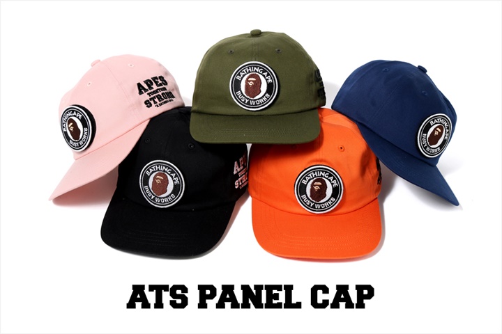 A BATHING APEから「APES TOGETHER STRONG」のタイポグラフィーをキャップのサイドに落とし込んだパネルキャップ「ATS PANEL CAP」が5/19発売 (ア ベイシング エイプ)