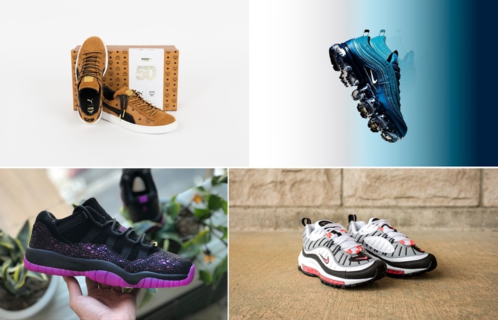 【まとめ】5/24発売の厳選スニーカー！(PUMA SUEDE 50th × MCM)(NIKE WMNS AIR VAPORMAX 97 “Metallic Dark Sea”)(WMNS AIR MAX 98)(WMNS AIR JORDAN 11 LOW “Rock To Queen”)他