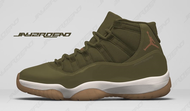 11月発売予定！ナイキ ウィメンズ エア ジョーダン 11 “ニュートラル オリーブ” (NIKE WMNS AIR JORDAN XI “Neutral Olive”) [378037-016]