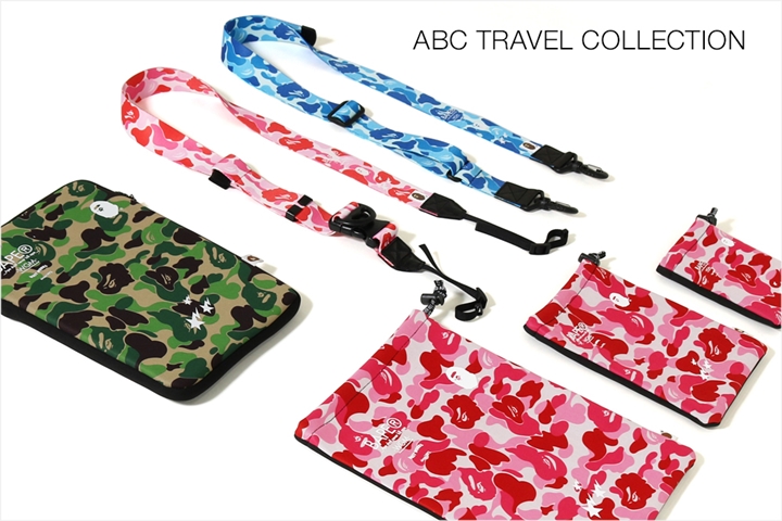 A BATHING APEからABCカモ柄で仕上げたガジェット コレクション「ABC TRAVEL COLLECTION」が6/9から発売 (ア ベイシング エイプ)