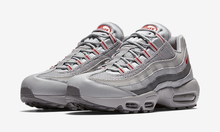 【オフィシャルイメージ】ナイキ エア マックス 95 “グレー/レッド” (NIKE AIR MAX 95 “Grey/Red”) [AQ9972-001]