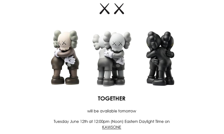 6/12発売！KAWS TOGETHER 3カラー (カウズ トゥゲザー “ブラック/グレー/ブラウン”)