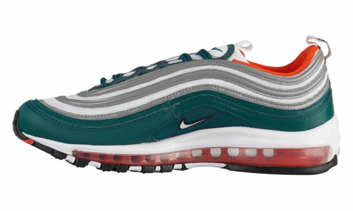 ナイキ エア マックス 97 “マイアミ ハリケーンズ” “レイン フォレスト/ホワイト” (NIKE AIR MAX 97 “Miami Hurricanes” “Rain Forest/White”) [921826-300]