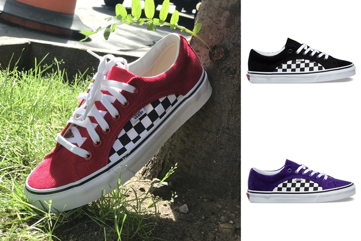 VANS CHECKER CORD LAMPIN “Black/Helitrope Purple/Scooter Red” (バンズ チェッカー コード ランピン)