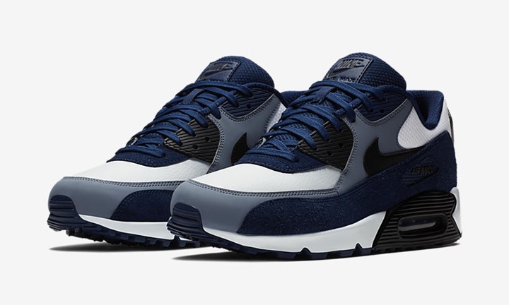 90 NIKE AIR MAX 90 LEATHER Blue Void Black 302519 400 Fullress