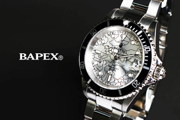 A BATHING APE オリジナルリストウォッチ「LINE 1ST CAMO TYPE 1 BAPEX」ブラック、ゴールド、シルバーの3色展開で6/23から発売 (ア ベイシング エイプ)