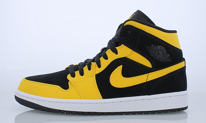 ナイキ エア ジョーダン 1 ミッド “ブラック/ユニバーシティ ゴールド” (NIKE AIR JORDAN 1 MID “Black/University Gold”) [554724-071]