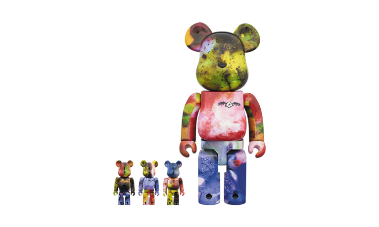 4体セットのウォータープリント仕様 PUSHEAD BE@RBRICK “3 different colors 100％ & 400％ 4 PC SET”が11月発売 (パスヘッド ベアブリック)