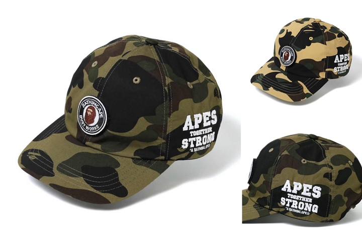 A BATHING APEから1stカモパターンとATSテキストを配置したキャップ「1ST CAMO ATS PANEL CAP」が6/30発売 (ア ベイシング エイプ)