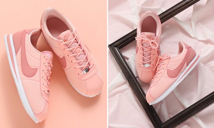 国内atmos系列限定！7/6発売！ナイキ GS コルテッツ ベーシック TXT SE “ストーム ピンク” (NIKE GS CORTEZ BASIC TXT SE “Storm Pink”) [AA3498-600]