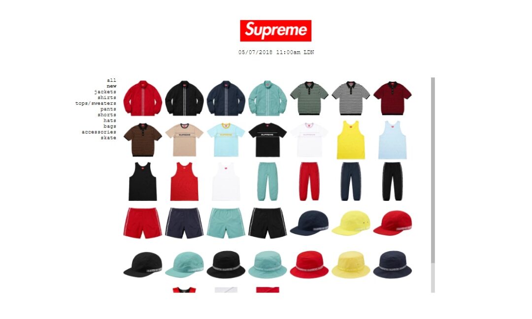 7/7発売！シュプリーム (SUPREME) 2018 SPRING/SUMMER レギュラーアイテム一覧！