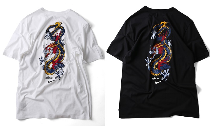 NIKE SB DRAGON TEE “Black/White” (ナイキ SB ドラゴン TEE “ブラック/ホワイト”) [923437-010,100]