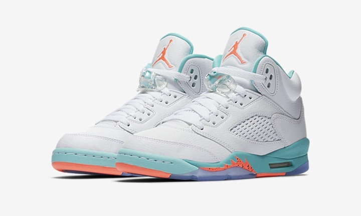 【オフィシャルイメージ】7/14発売！ナイキ GS エア ジョーダン 5 “ライト アクア” (NIKE GS AIR JORDAN V “Light Aqua”) [440892-100]