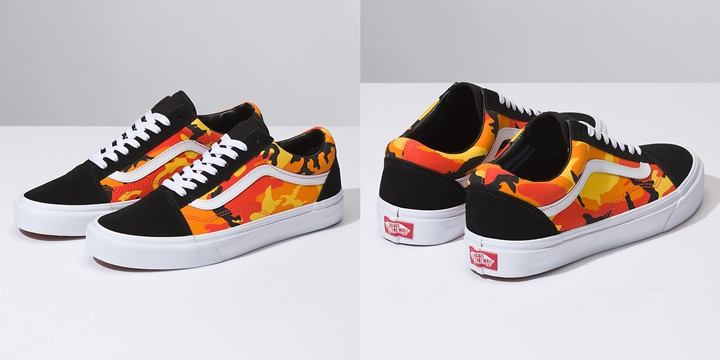 VANS OLD SKOOL POP CAMO "Black/Spicy Orange" (バンズ オールドスクール ポップカモ "ブラック/スパイシー オレンジ")