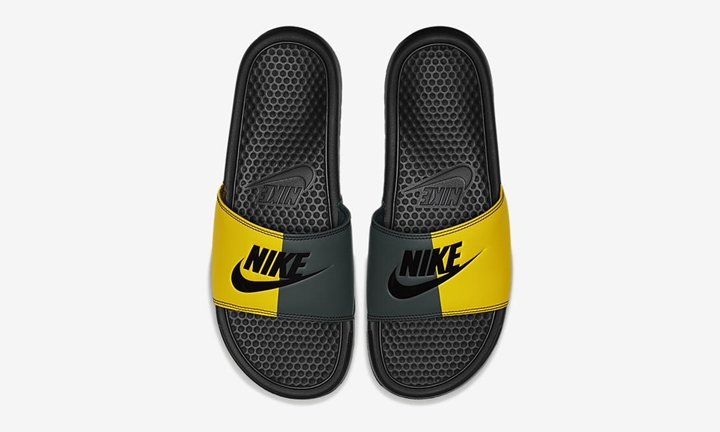 【オフィシャルイメージ】ブラック/イエロー カラーにセパレートしたナイキ ベナッシ JDI (NIKE BENASSI JDI) [343880-017]