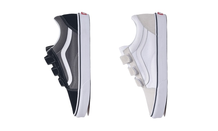 ベルクロタイプのシーズナルカラー「VANS OLD SKOOL V」"PEWTER/TRUE WHITE" (バンズ オールドスクール V)