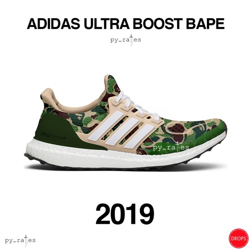 2019年にリリース！？A BATHING APE × adidas ULTRA BOOST (ア ベイシング エイプ アディダス ウルトラ ブースト)