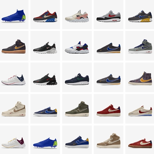 NIKE iD 新作！サテン、レザー、スエード、シェニールスウッシュの素材やレトロカラーをAIR FIRCE 1/AIR MAX 1 & 90 & 270/BLAZER/HUARACHE/CORTEZ (ナイキ エア フォース 1 ロー)