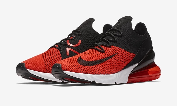 【オフィシャルイメージ】ナイキ エア マックス 270 フライニット “ジム レッド/ブラック” (NIKE AIR MAX 270 FLYKNIT “Gym Red/Black”) [AO1023-601]