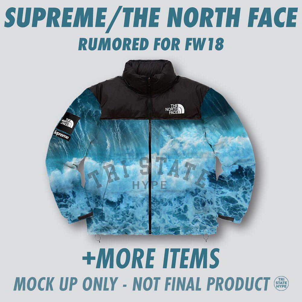 【リーク】2018年 秋冬モデルか？シュプリーム (SUPREME) × ザ・ノース・フェイス (THE NORTH FACE)との新たなコラボモックアップが登場！