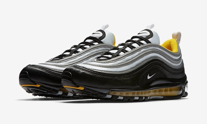 【オフィシャルイメージ】9月発売予定！イキ エア マックス 97 “ブラック/ホワイト/アマリロ” (NIKE AIR MAX 97 “Black/White/Amarillo”) [921826-008]