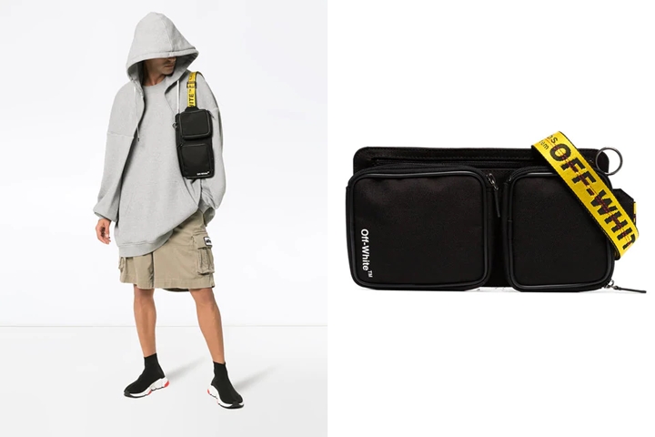 Farfetch限定！OFF-WHITE C/O VIRGIL ABLOH CORDURA "Logo Cross Body Bag" (オフホワイト コーデュラ "ロゴ クロス ボディ バッグ")