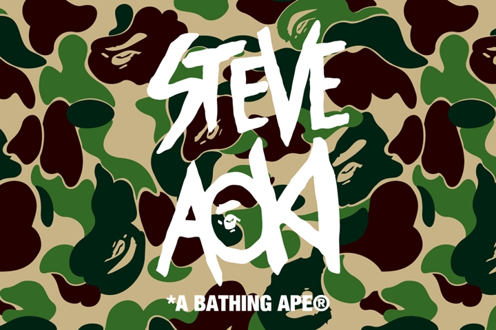 A BATHING APE x Steve Aoki コラボが8/18から発売 (ア ベイシング エイプ スティーブ・アオキ)