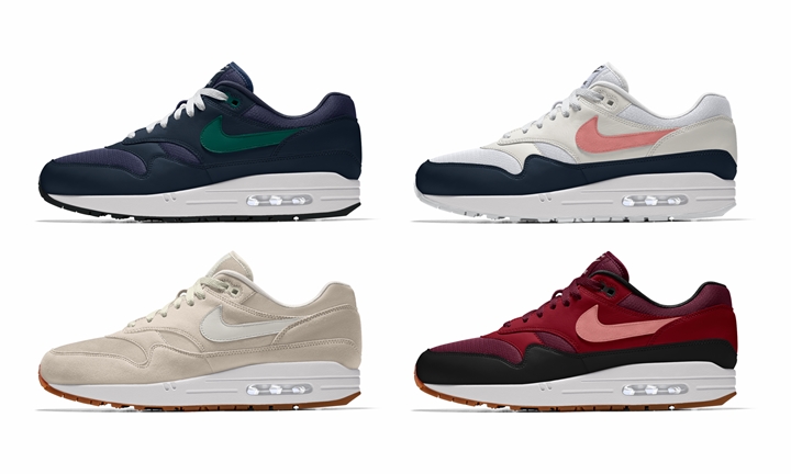 NIKE iD 新作！レザー、スエード、メッシュ素材を選択可能なAIR MAX 1 (ナイキ エア マックス 1)