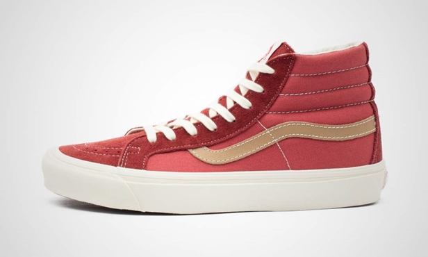 VANS OG SK8-Hi LX “Red/Brown” (バンズ OG スケートハイ)