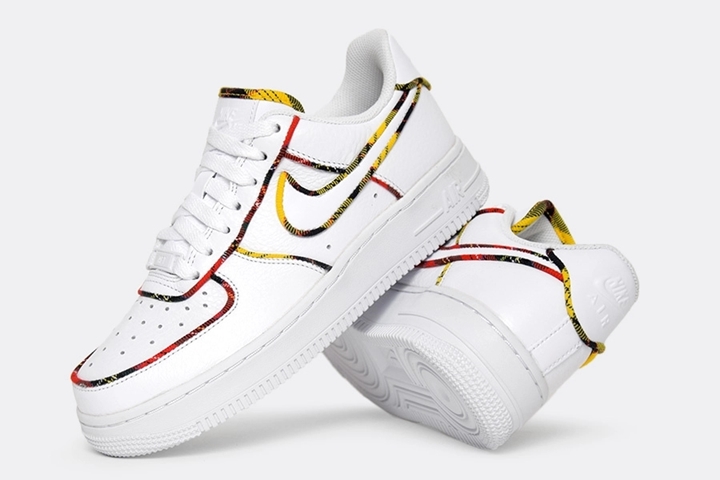 ナイキ ウィメンズ “タータン パック” エア フォース 1 ロー "ホワイト/ユニバーシティ レッド" (NIKE WMNS “TARTAN PACK” AIR FORCE 1 LOW "White/University Red") [AV8218-100]