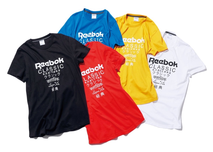 「CLASSIC-クラシック」を意味する多言語をプリントした「GP ロンガー TEE」がREEBOKより発売 (リーボック)