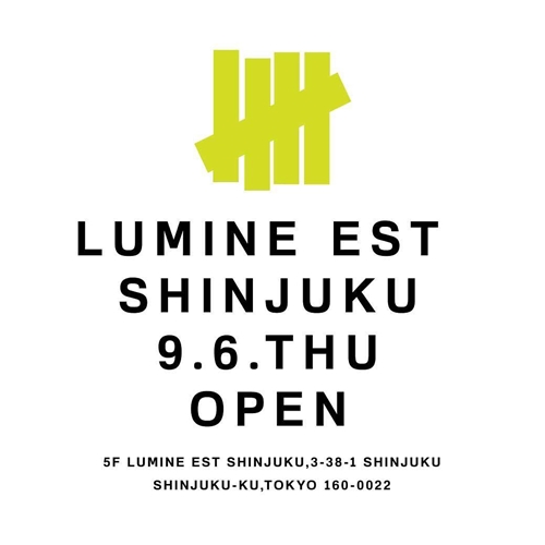 国内12店舗目！UNDEFEATED LUMINE EST SHINJUKUが9/6にオープン (アンディフィーテッド ルミネ 新宿)