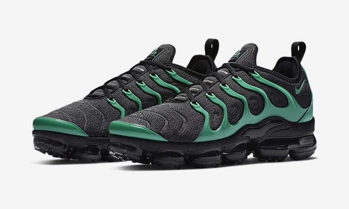 【オフィシャルイメージ】ナイキ エア ヴェイパーマックス プラス “ブラック/グリーン” (NIKE AIR VAPORMAX PLUS “Black/Green”) [924453-013]