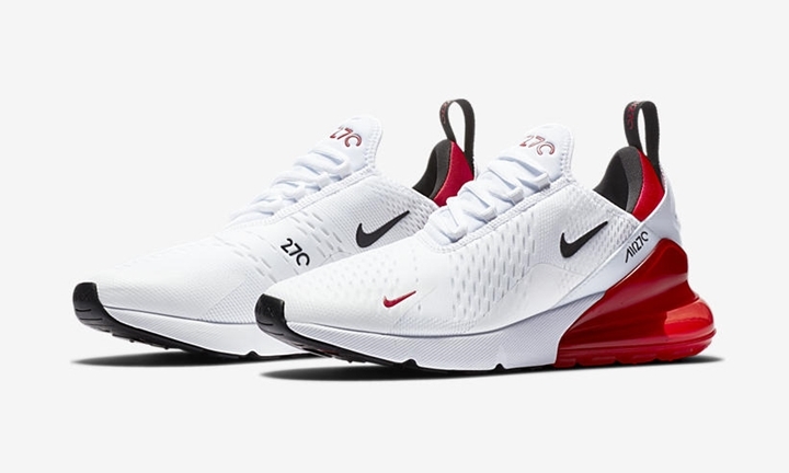 air max 270 white university red