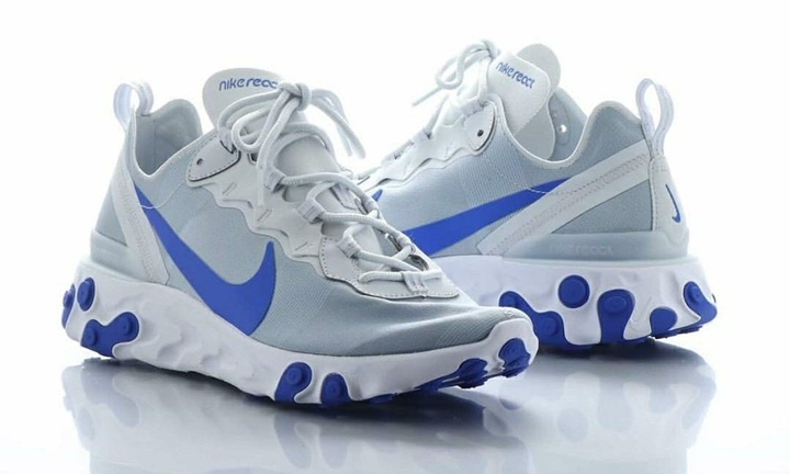 9/15発売！NIKE REACT ELEMENT 55 “Grey/Blue/White” (ナイキ リアクト エレメント 55 “グレー/ブルー/ホワイト”) [BQ6166-005]