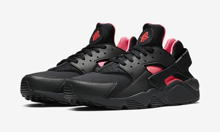 nike huarache black red