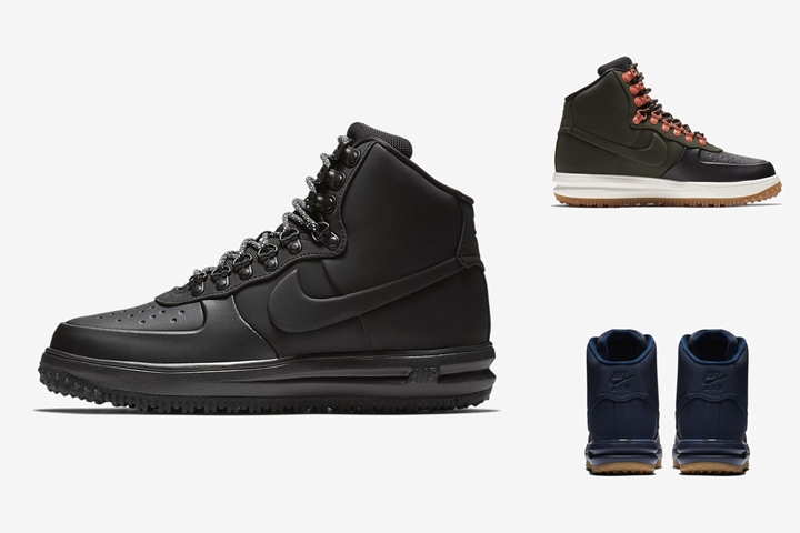 【オフィシャルイメージ】ナイキ ルナ フォース 1 2018 ダックブーツ 3カラー (NIKE LUNAR FORCE 1 2018 DUCKBOOT “Black/Sequoia/Obsidian”) [BQ7930-002,004,400]