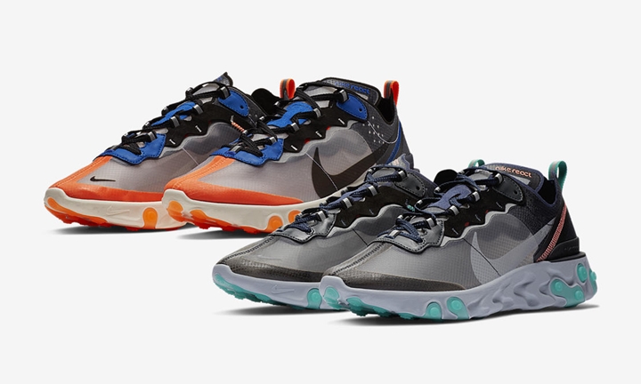 【オフィシャルイメージ】NIKE REACT ELEMENT 87 “Thunder Blue/Total Orange” "Neptune Green/Bright Mango" (ナイキ リアクト エレメント 87) [AQ1090-004,005]