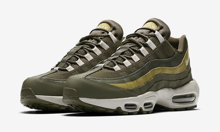 【オフィシャルイメージ】ナイキ エア マックス 95 エッセンシャル “オリーブ キャンバス/ライト ボーン” (NIKE AIR MAX 95 ESSENTIAL “Olive Canvas/Light Bone”) [749766-303]