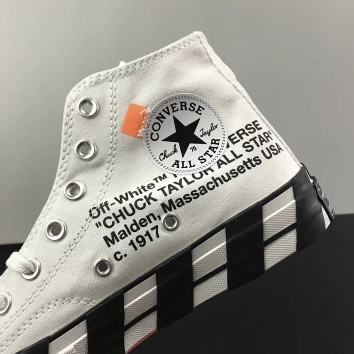 海外10/8発売予定！2nd エディションのOFF-WHITE C/O VIRGIL ABLOH x CONVERSE CHUCK TAYLOR 70 "White" (オフホワイト コンバース チャックテイラー) [163892C]