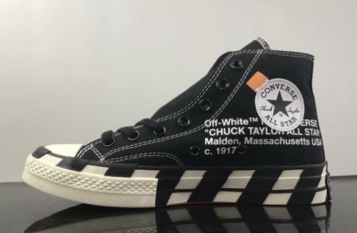 2nd エディションのOFF-WHITE C/O VIRGIL ABLOH x CONVERSE CHUCK TAYLOR 70 “Black” (オフホワイト コンバース チャックテイラー) [163893C]