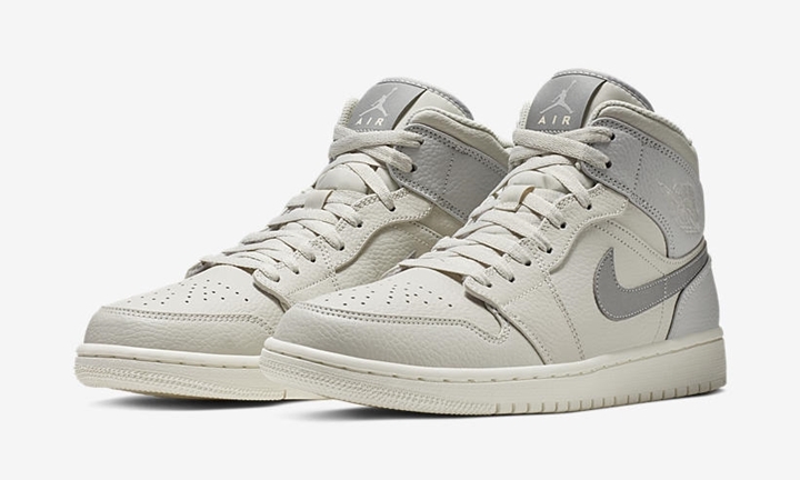 【オフィシャルイメージ】ナイキ エア ジョーダン 1 ミッド プレミアム “ライト ボーン/グレー フォグ” (NIKE AIR JORDAN 1 MID PREMIUM “Light Bone/Grey Fog”) [852542-003]