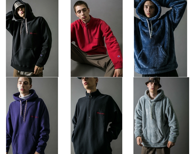 Champion × monkey time SHRPA HOODY/REVERSE WEAVE HALF ZIP/REVERSE WEAVE HOODED が10月下旬発売 (チャンピオン モンキータイム)