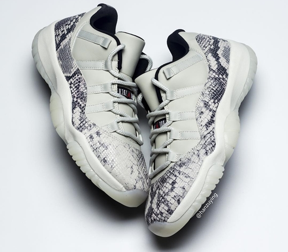 【更新＊5/18発売】スネークスキンのナイキ エア ジョーダン 11 “ライト ボーン/ユニバーシティ レッド” (NIKE AIR JORDAN XI “Snake” “Light Bone/University Red”) [CD6846-002]