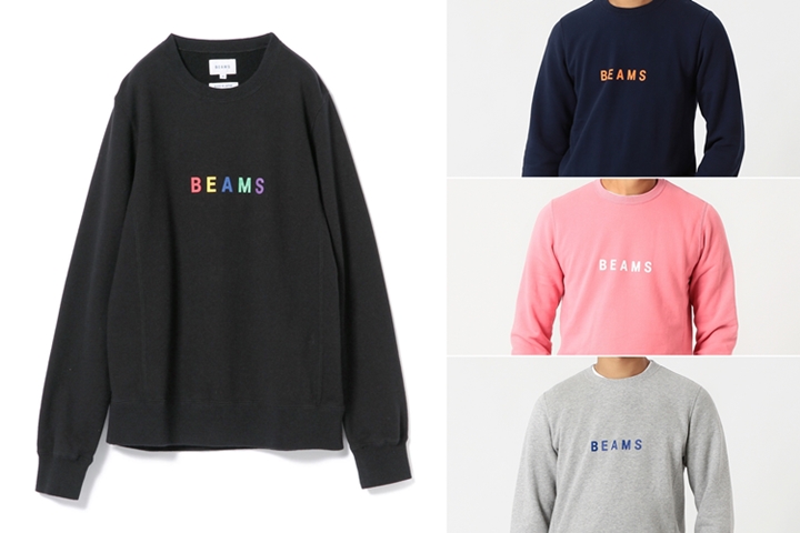 シンプルなロゴが大人気の「BEAMS ビームス ロゴシリーズ」からベーシックな日本製 クルーネックスウェットが発売！