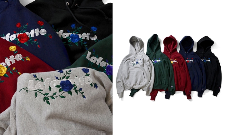 ニューヨークの州花でもある薔薇を刺繍で仕上げたLafayette ROSE LOGO PULLOVER SWEATSHIRTが10/6発売 (ラファイエット)