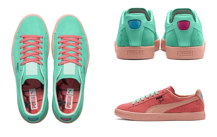 ヒールにフラミンゴが型押し！PUMA CLYDE SOUTH BEACH 2カラー (プーマ クライド サウスビーチ) [367708-01,02]