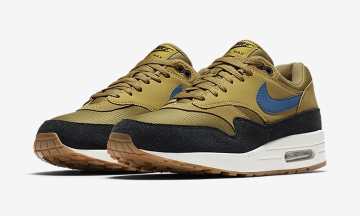 【オフィシャルイメージ】ナイキ エア マックス 1 ”ゴールデン モス/ブルー フォース” (NIKE AIR MAX 1 “Golden Moss/Blue Force”) [AH8145-302]